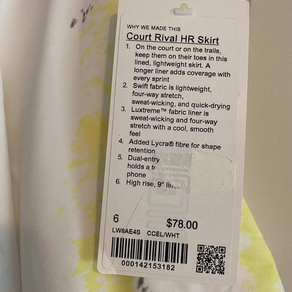 Lululemon Court Rival High rise Skirt - Picture 2 of 4
